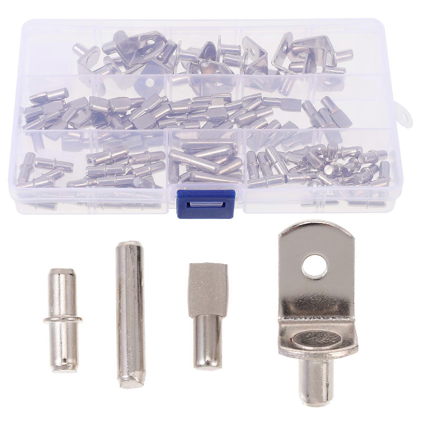 Cabinet Support Pegs Furniture Shelf Pin Cupboards Storage Bracket Shape Carbon Steel 1 Set