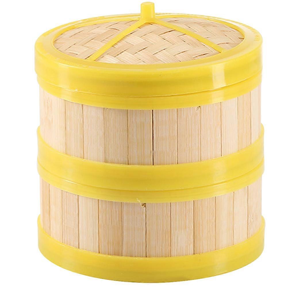 Bamboo Food Steamer Set Convenient For Cooking Food Preparation Multi Color Round Dome Lid 1Set