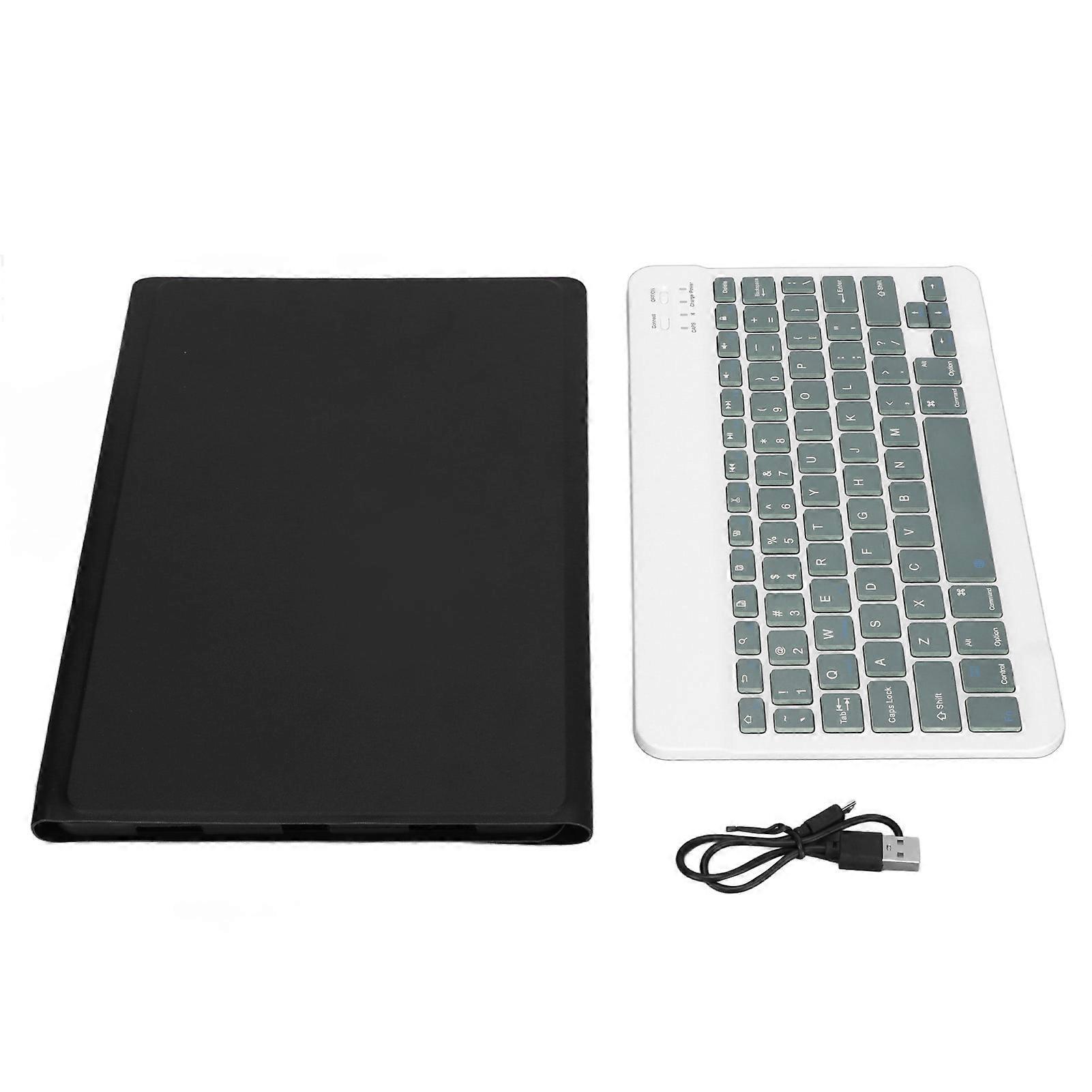 11.5 Inch Mini Wireless Keyboard, Ultra-Thin Waterproof Silent Portable Keyboard with Leather Cover for Xiaoxin Pad Pro5, Black