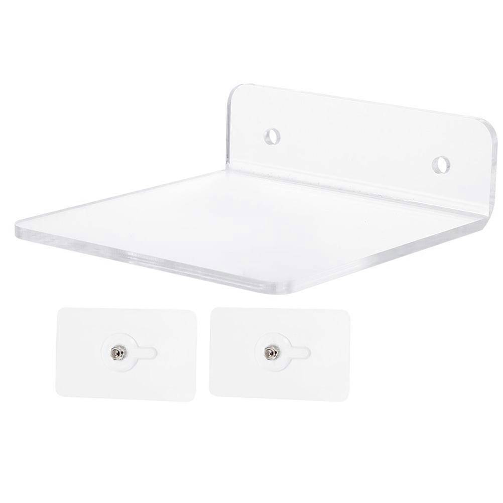 Floating Shelf Transparent Acrylic Wall Mounted Display Rack Acrylic Fine Craftsmanship 1Set