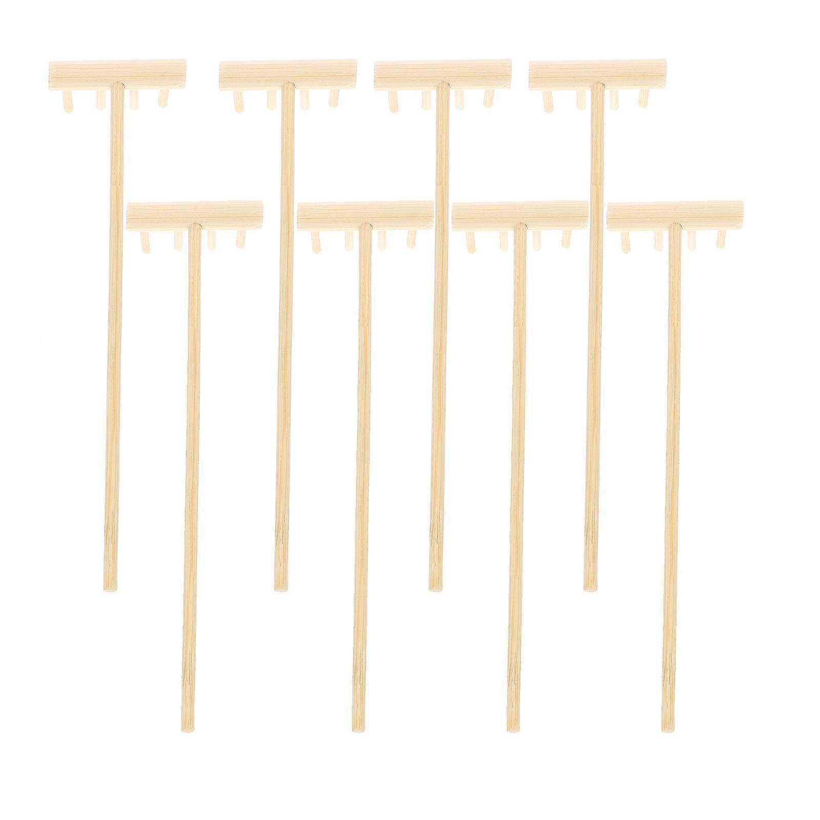 8Pcs μίνι ζεν σύνολο γκανιότας κήπων για το επιτραπέζιο μπεζ συνθετικό υλικό διακόσμησης Sandbox