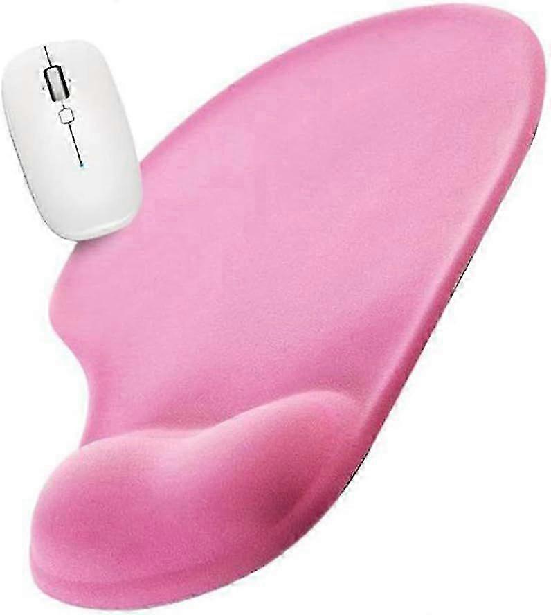 Gel Mouse Pad with Wrist Rest - Non-slip, Ergonomic - Pink