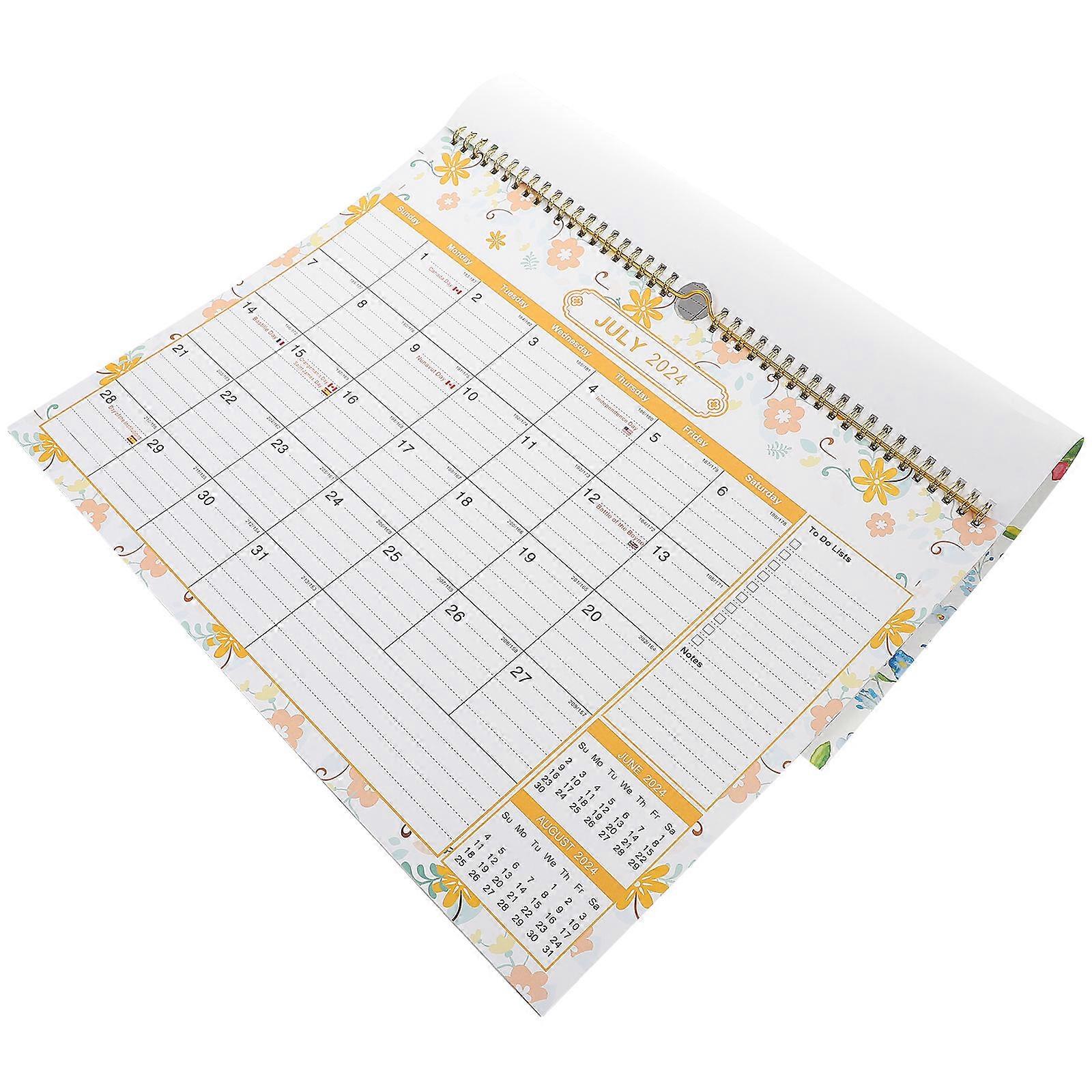 Desk Calendars Tearable Calendar Countdown Note-taking Scheduling Rectangular Multi 38X30CM Wall Calendar 1Set