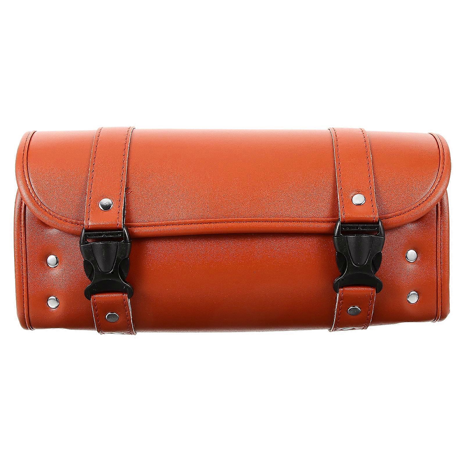 Motorcycle Saddle Bag Organizer Supply For Motorcycle Riding Tool Storage Brown 30.00X11.00X9.00CM 1Pack