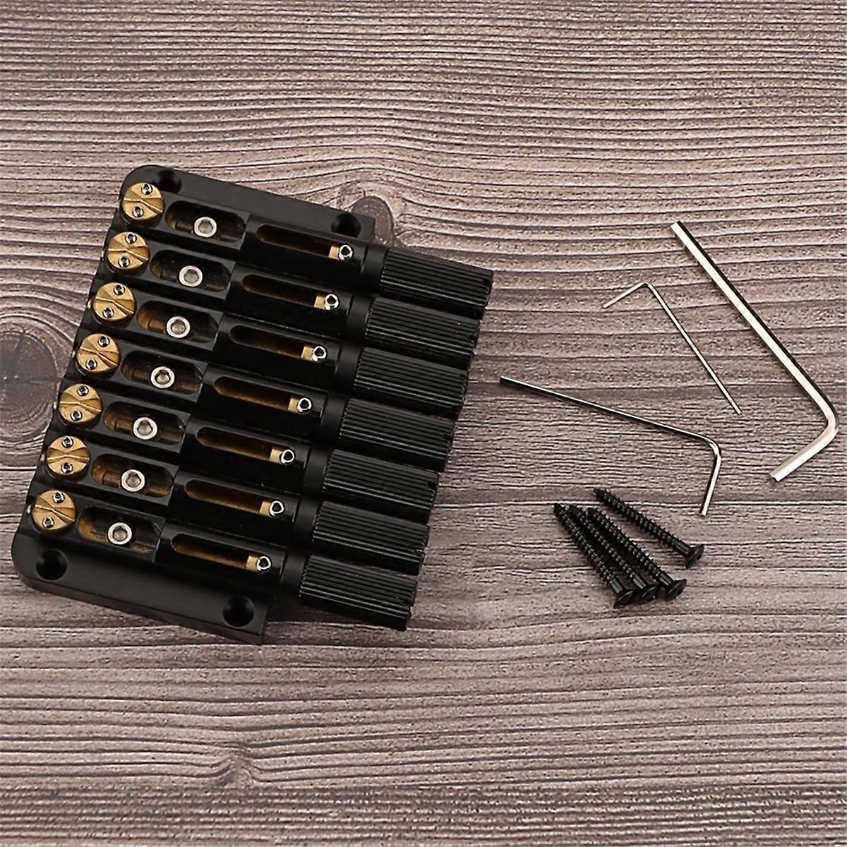 7 String Headless Metal Saddle Bridge Musical Instrument Replacement