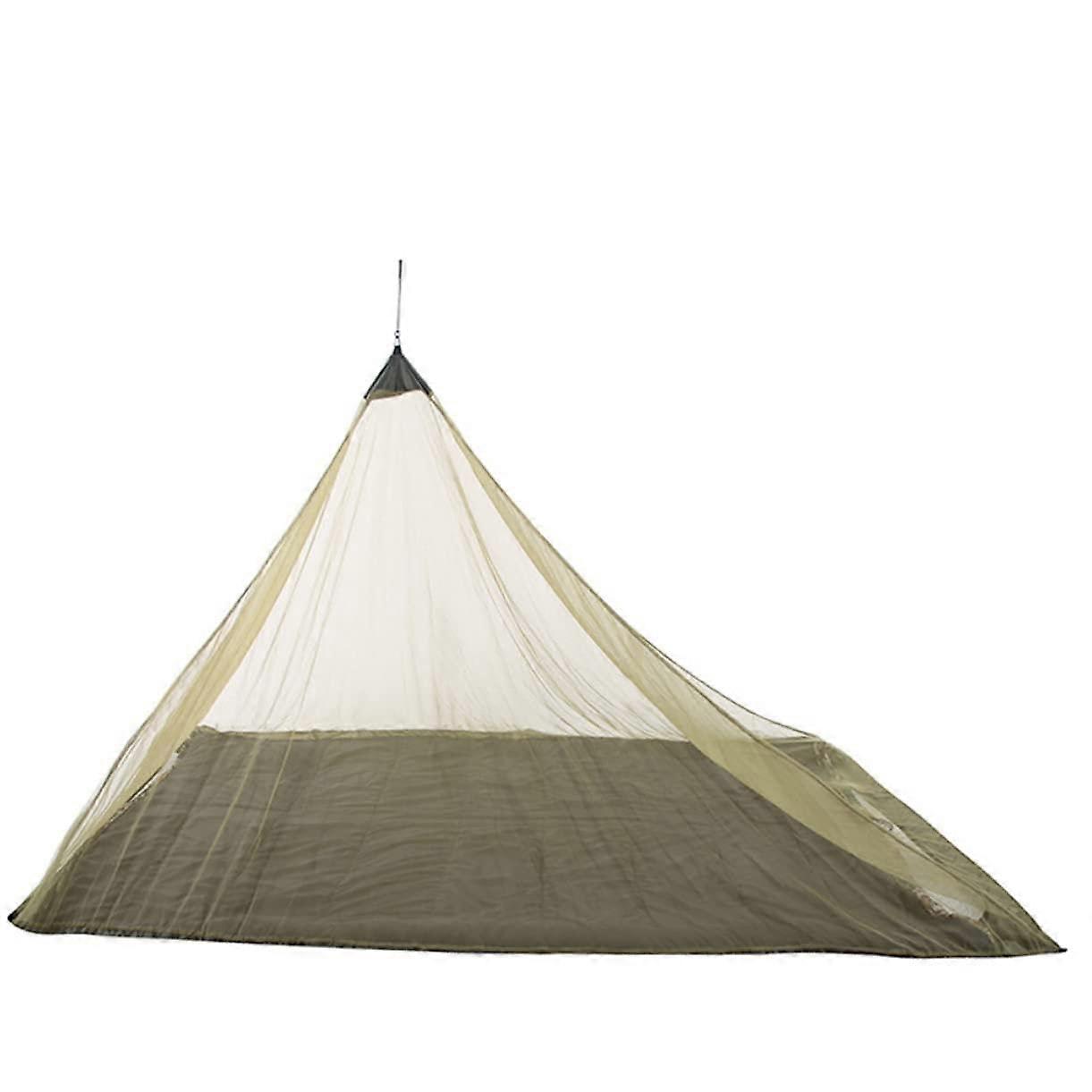 Outdoor Mosquito Net Triangle Tent for Camping, Fishing, and Gardening - Portable Insect Protection, Military Green, Breathable Design