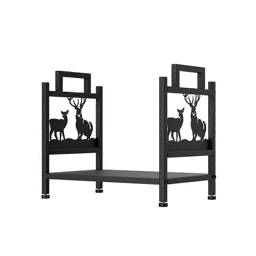Firewood Rack, Iron Construction, Modern Simple Firewood Storage Rack, Fireplace Tools Storage, Stacking Rack, Shelves