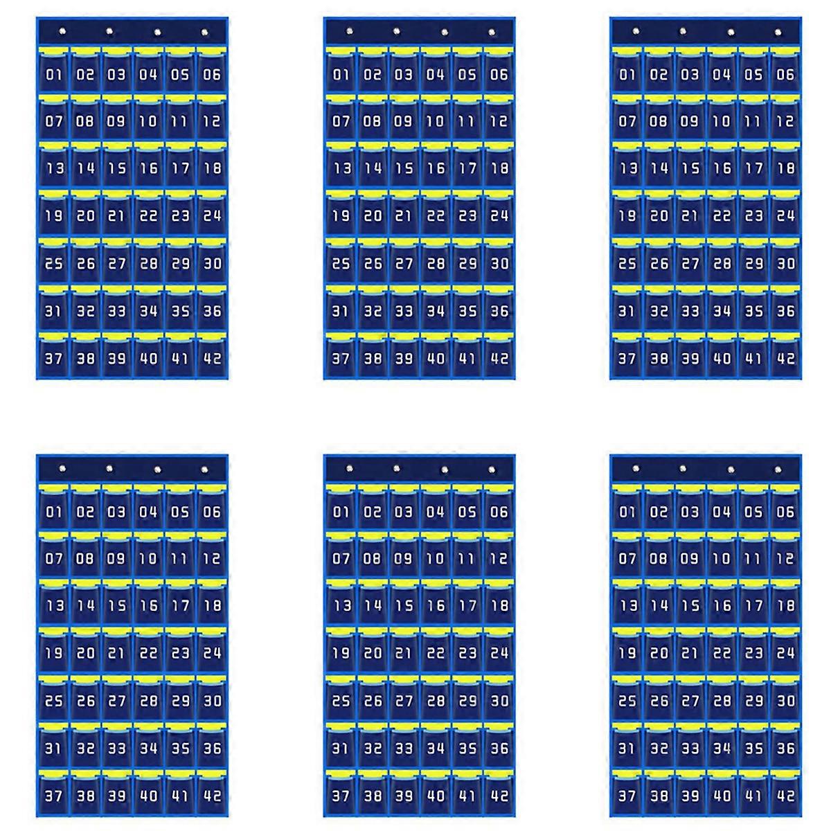 42 Numbered Pockets Chart Cell Phone Hanging Organizer for Classroom