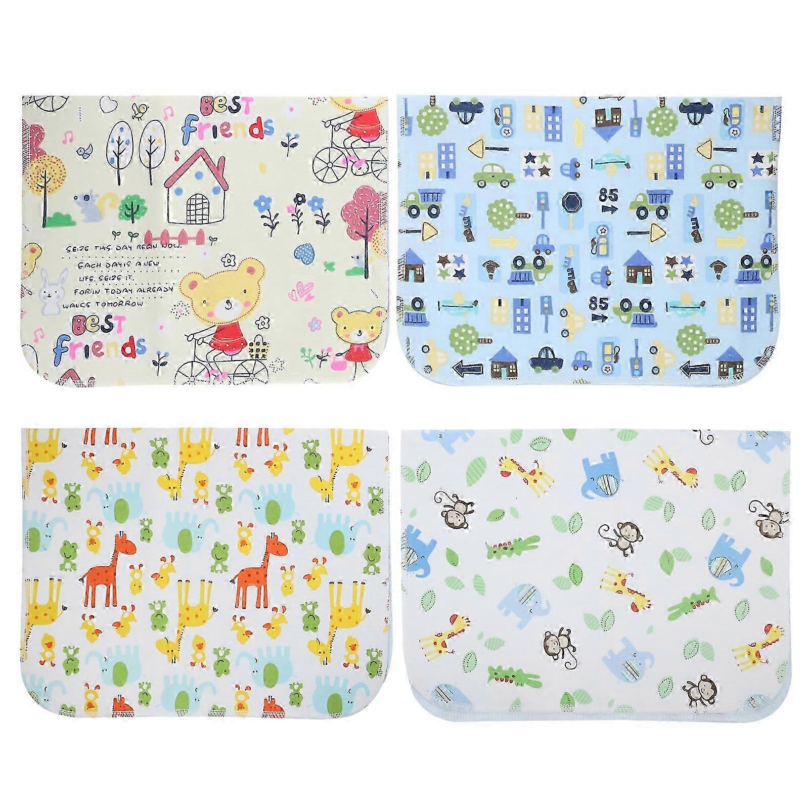 4 PCS Infant Mattress Baby Pad Changing Pad Liners Change Table Mat Baby Diaper Changing Pad Diaper Changing Mat