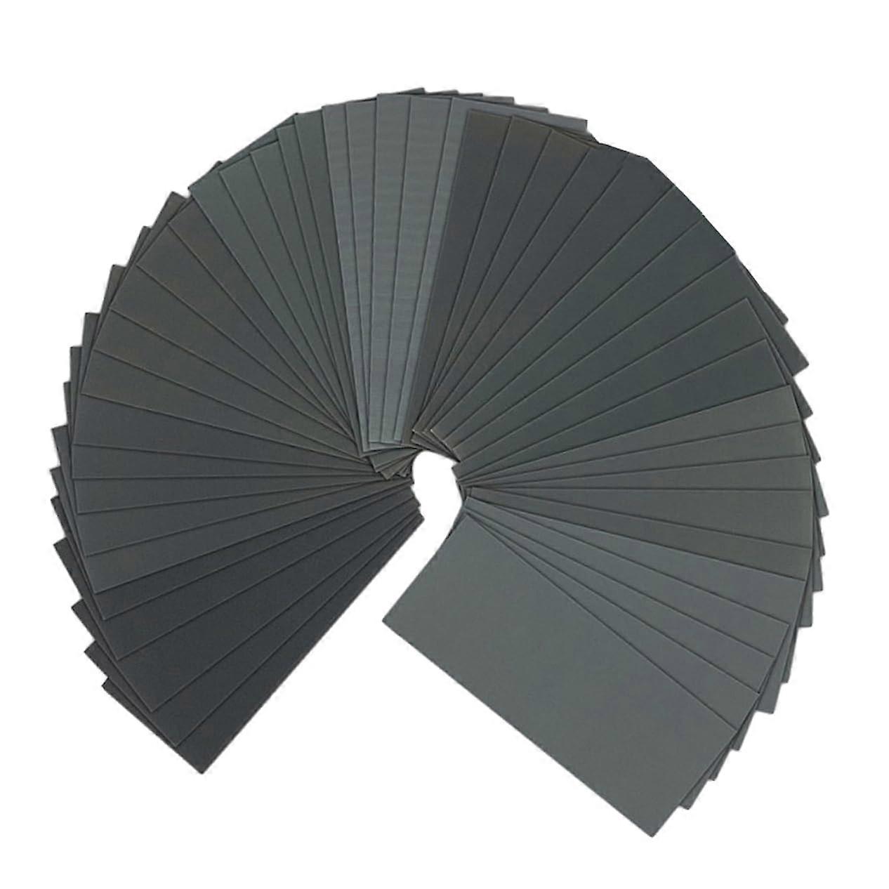 Sandpaper 5-Pack Wet and Dry Waterproof Sheets for Wood and Metal, Assorted Grit Sizes