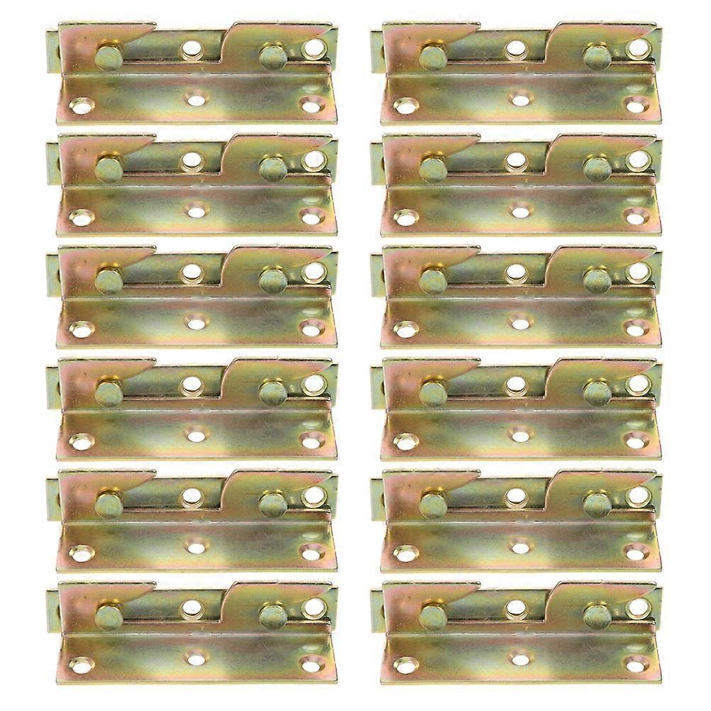Bed Rail Buckle Heavy Duty Frame Hardware Fittings Rectangular Cold-Rolled Steel Securing Bed Rails 12Pcs