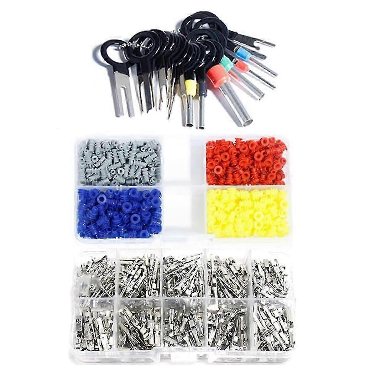 690 stk. kontaktpinner krympet terminal bilmonteringssett