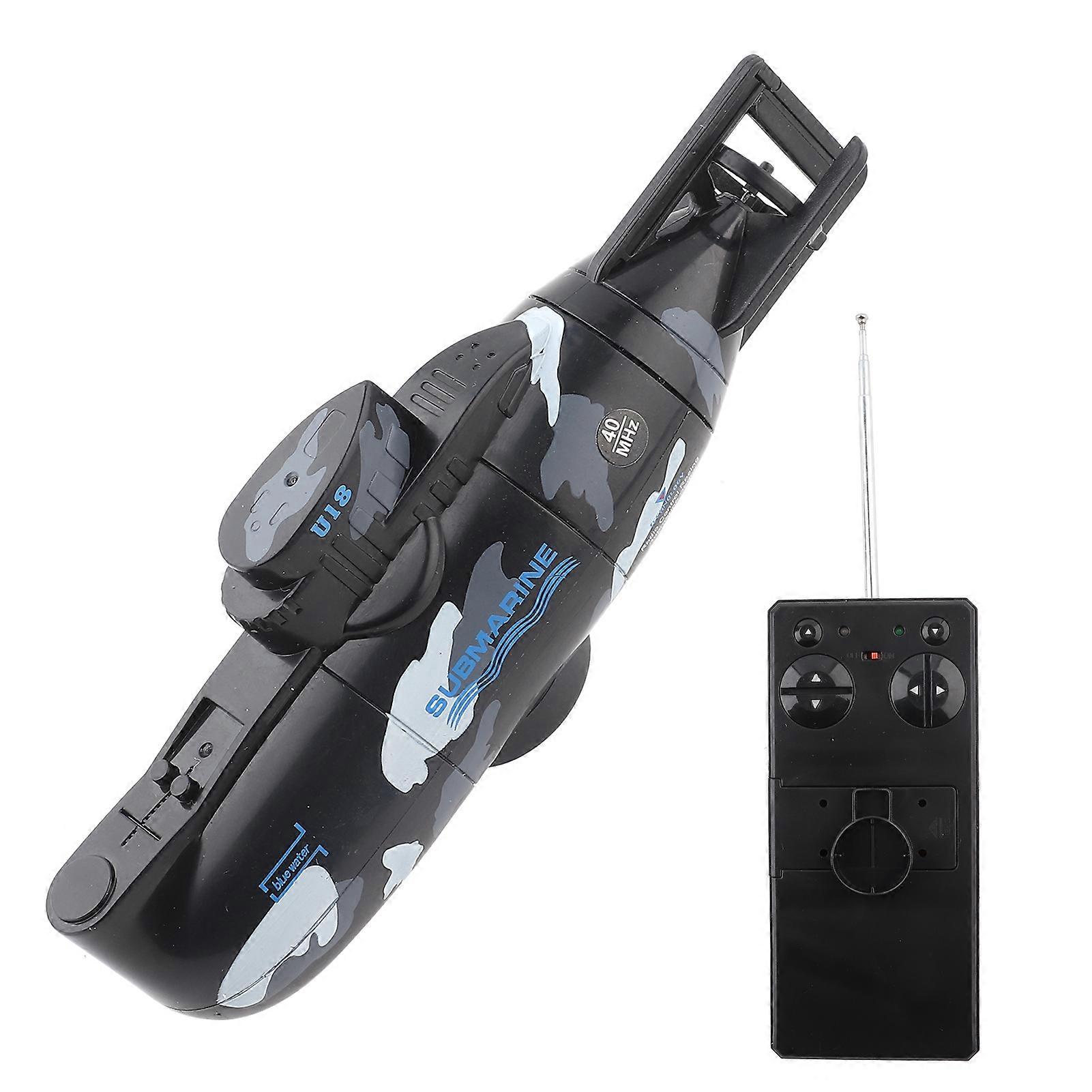 Mini Simulation Military Remote Control 6 Channel Submarine Toy Model (Black)