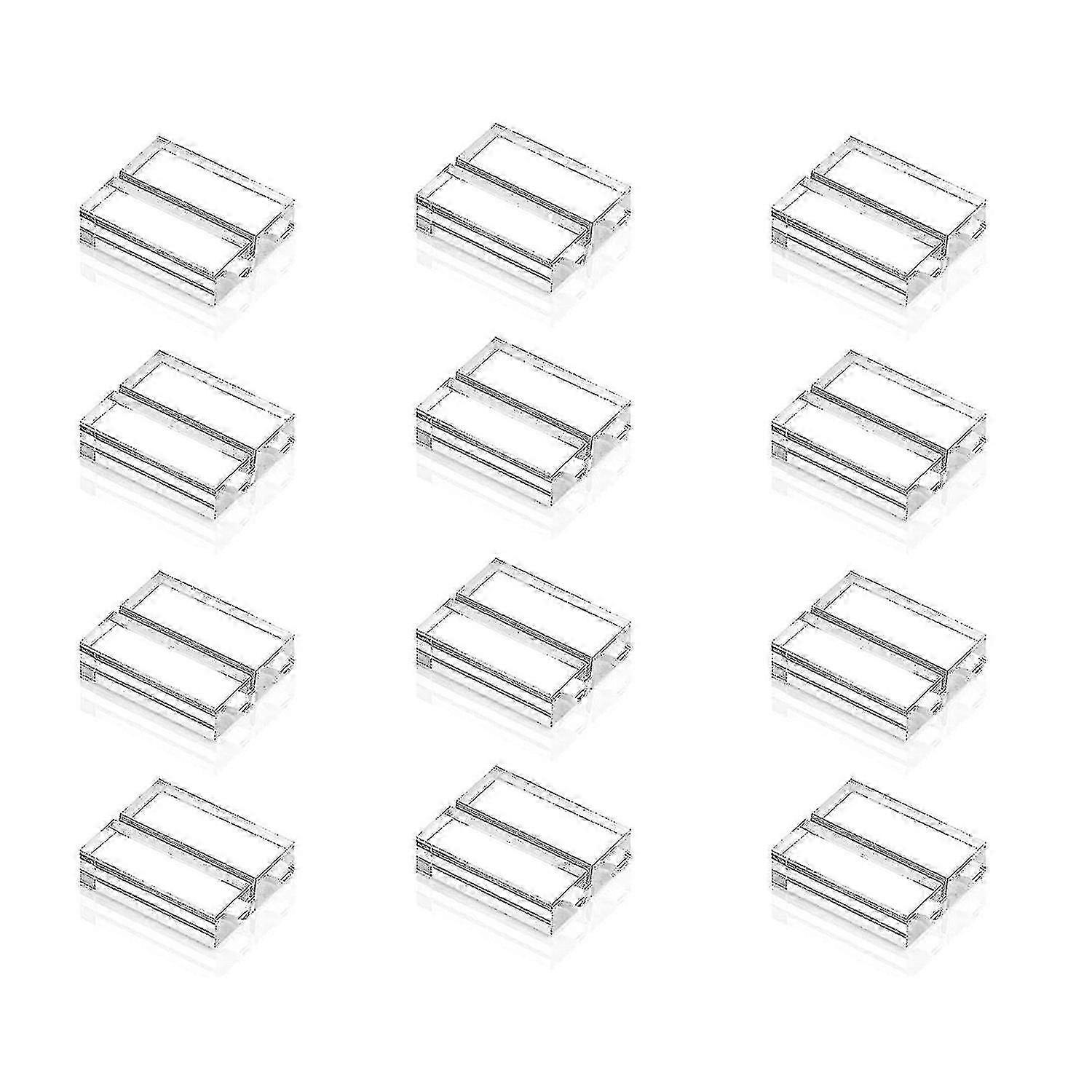 Clear Acrylic Place Card Holders with Cards (Set of 12)