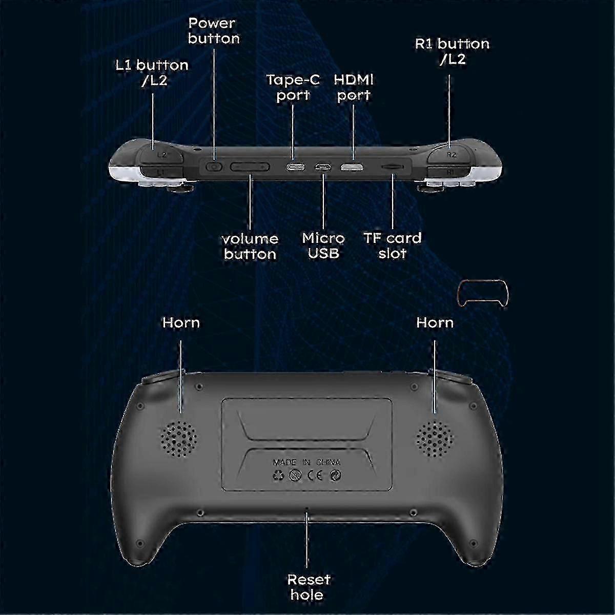 Handheld Game Console 4.3 Inch 8GB with Support for PS1 MAME GB Emulator