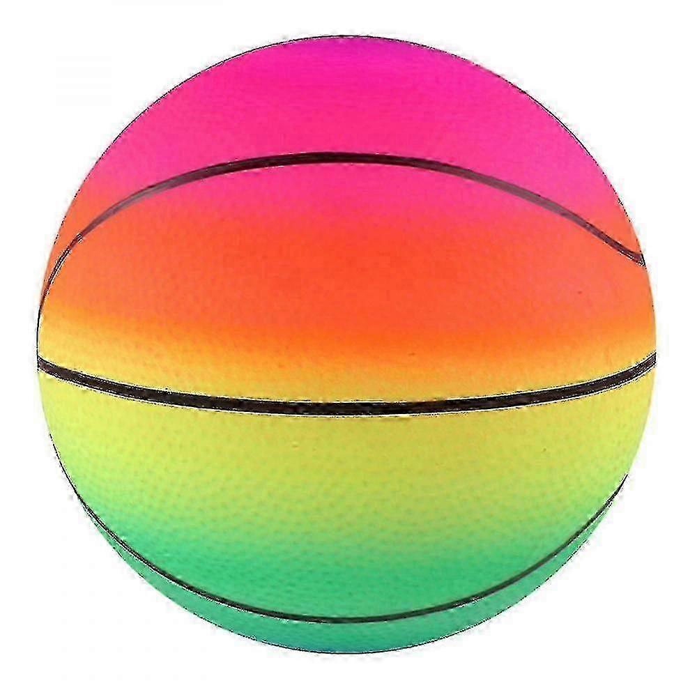 Inflatable Playground Balls 8.5 Inch Beach Ball Rainbow Playground Bouncy Ball A