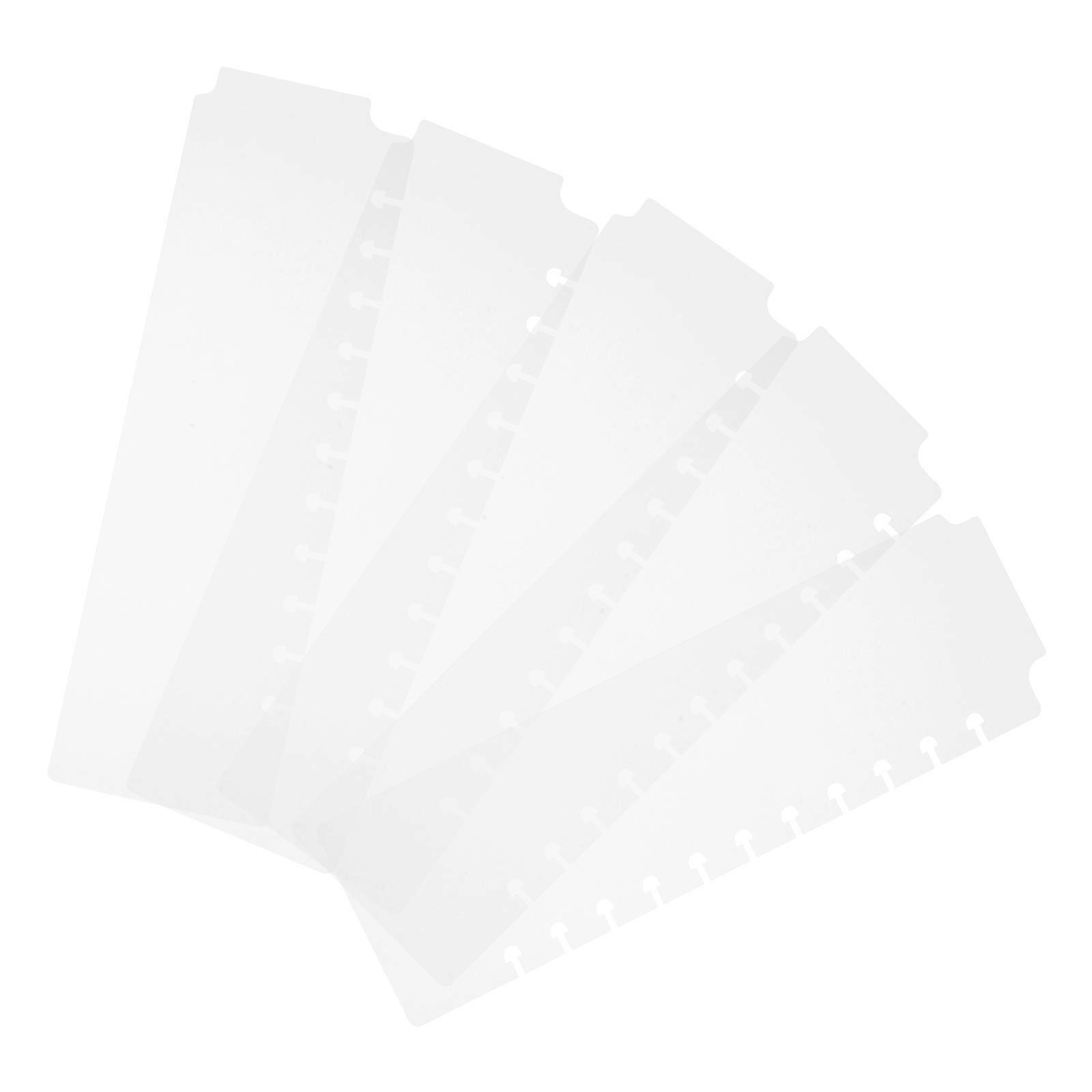 Dividers For Binders Transparent Plastic For Office Workers 28.00X8.00X0.10CM Document Separation 5Pcs