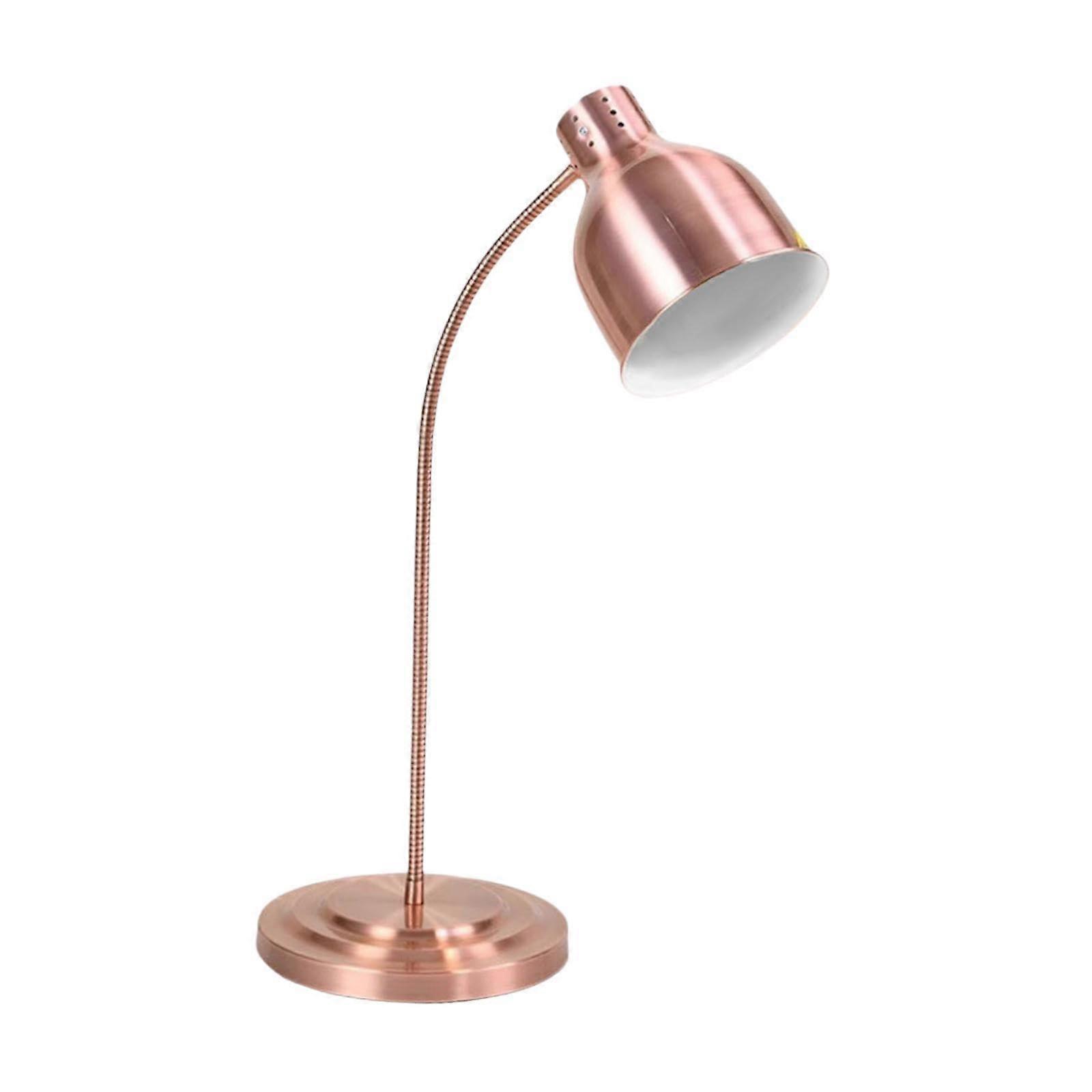 Heat Lamp for Food, Electric Food Warmer Lamp with Single Head, Rose Gold Finish for Catering and Cafeterias