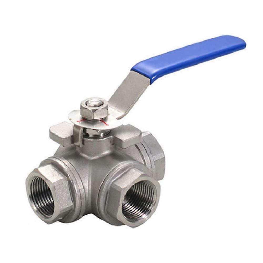 Ball valve, stainless steel 304, 1/4 3/8 1/2 3/4 1' BSP internal thread, full bore, T/L connection
