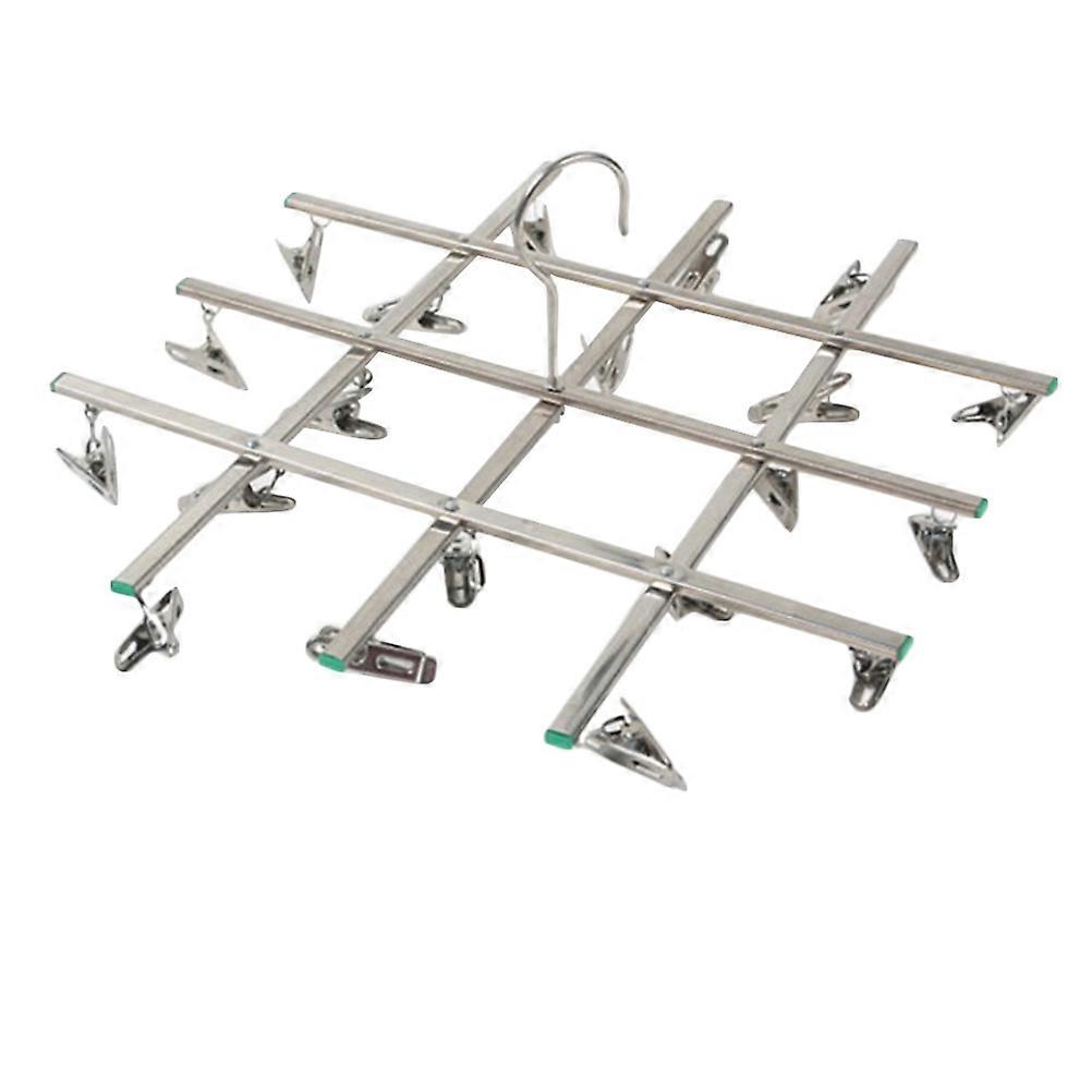 Foldable Drying Rack Clothes Drying Rack Indoor Use Silver Umbrella- Clips 1Pcs