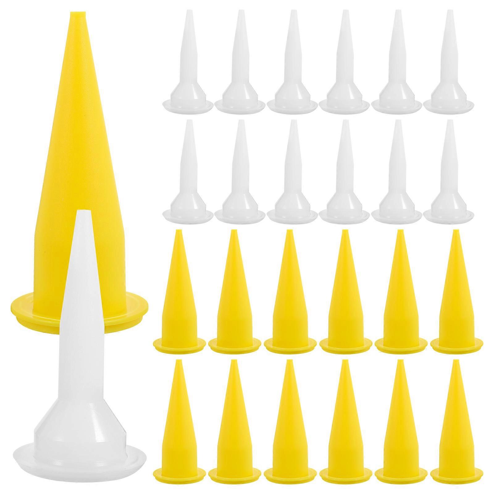 Replacement Caulking Nozzle Applicator Glue Application For DIY Enthusiasts 10.50X5.30X5.30CM 24Pcs