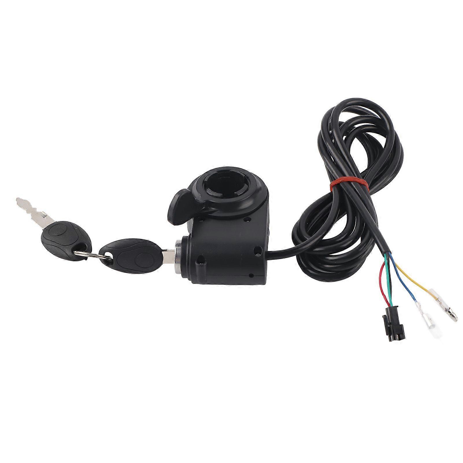 Durable Thumb Lock Electric Scooters EBike Bicycle Throttle Grip Accessory BlackYMQX)