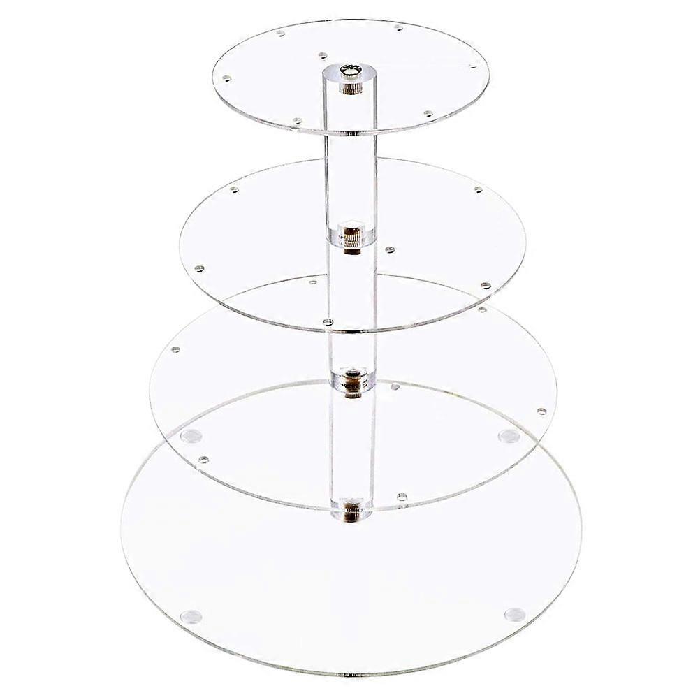 Transparent Cake Stand Multi Layer Wedding Cake Stand Simple Style Stable Support 1Pcs