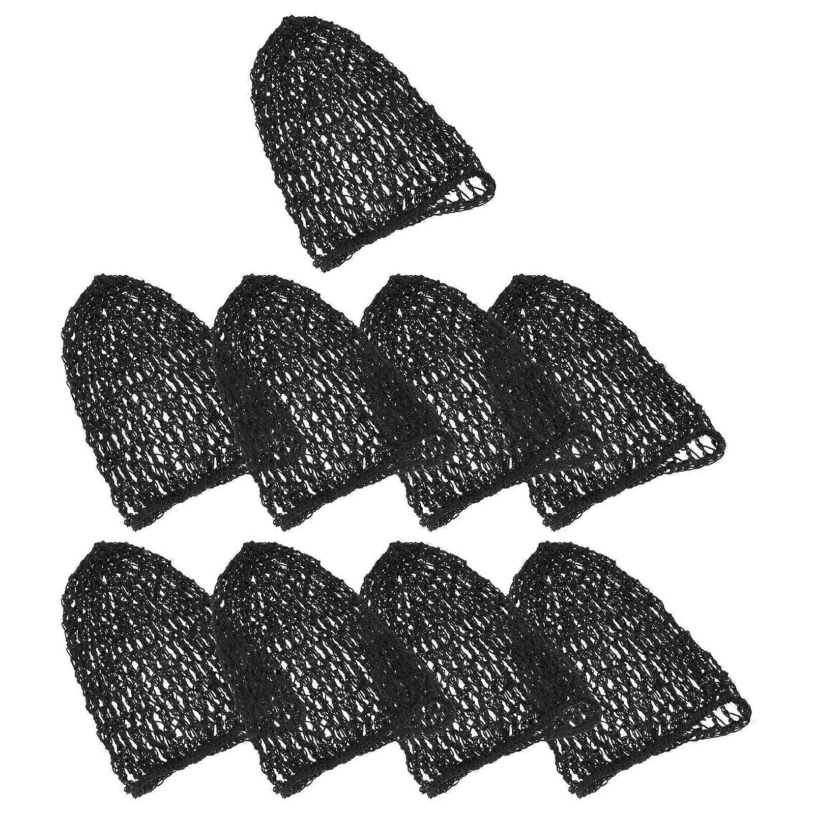 Filet à cheveux en tricot de rayonne douce pour se baigner et dormir 9Pcs 19x18cm Taille
