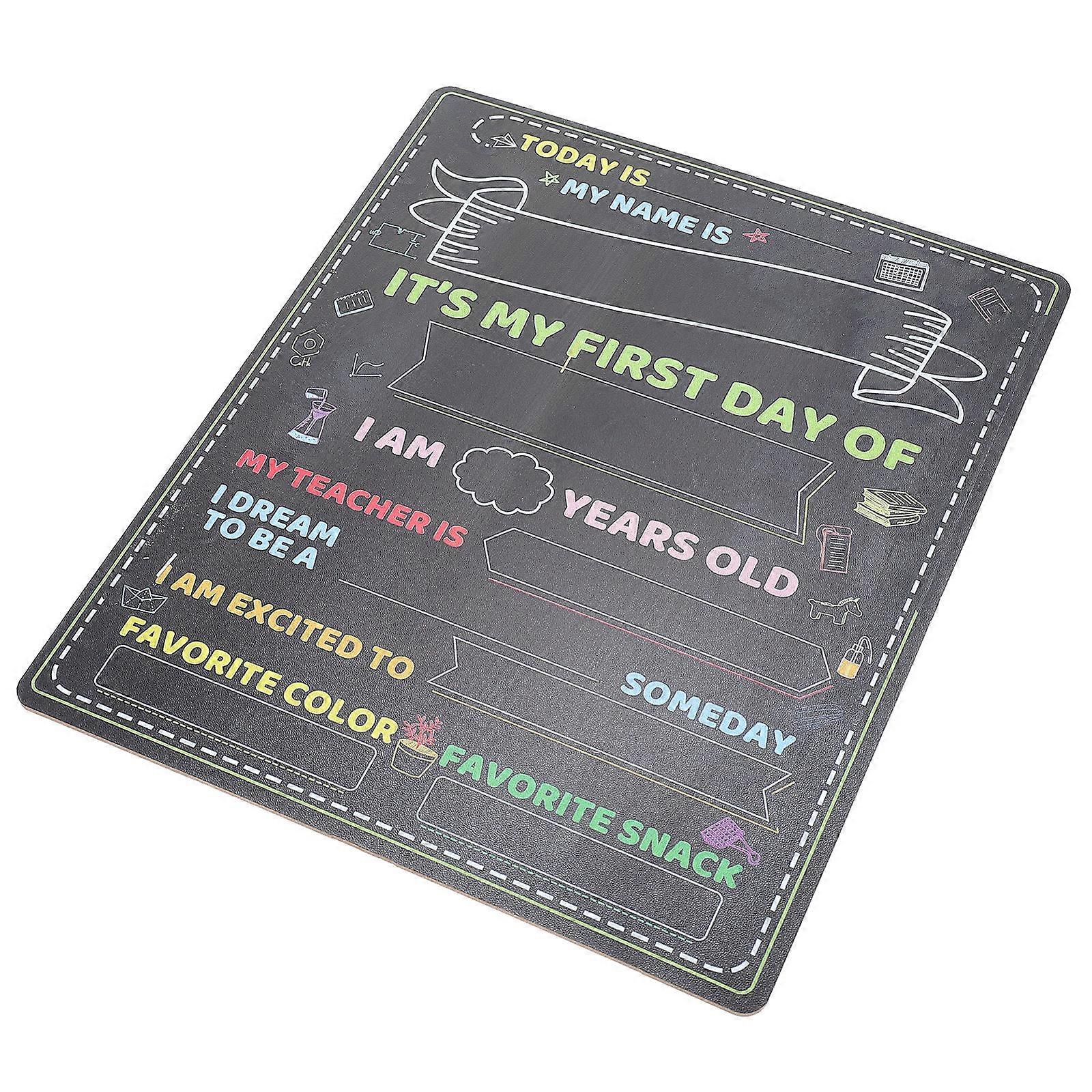 Writing Board for Kids Graduate Photo Booth Props School Style 30x25cm Black Density Board 1Set