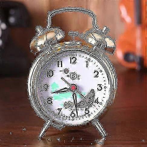 Luxury Gold Mechanical Clock Vintage Silent Table Alarm Clock Gift