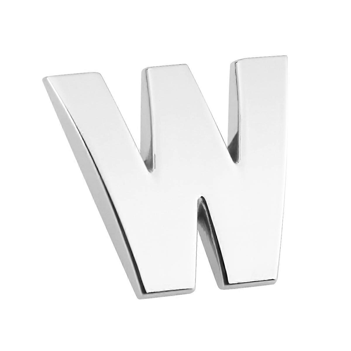 Stickers for Car Auto Metal Sticker Car Badge Letter Silver 3D Style 1.1×0.9×0.1in Waterproof 1Set
