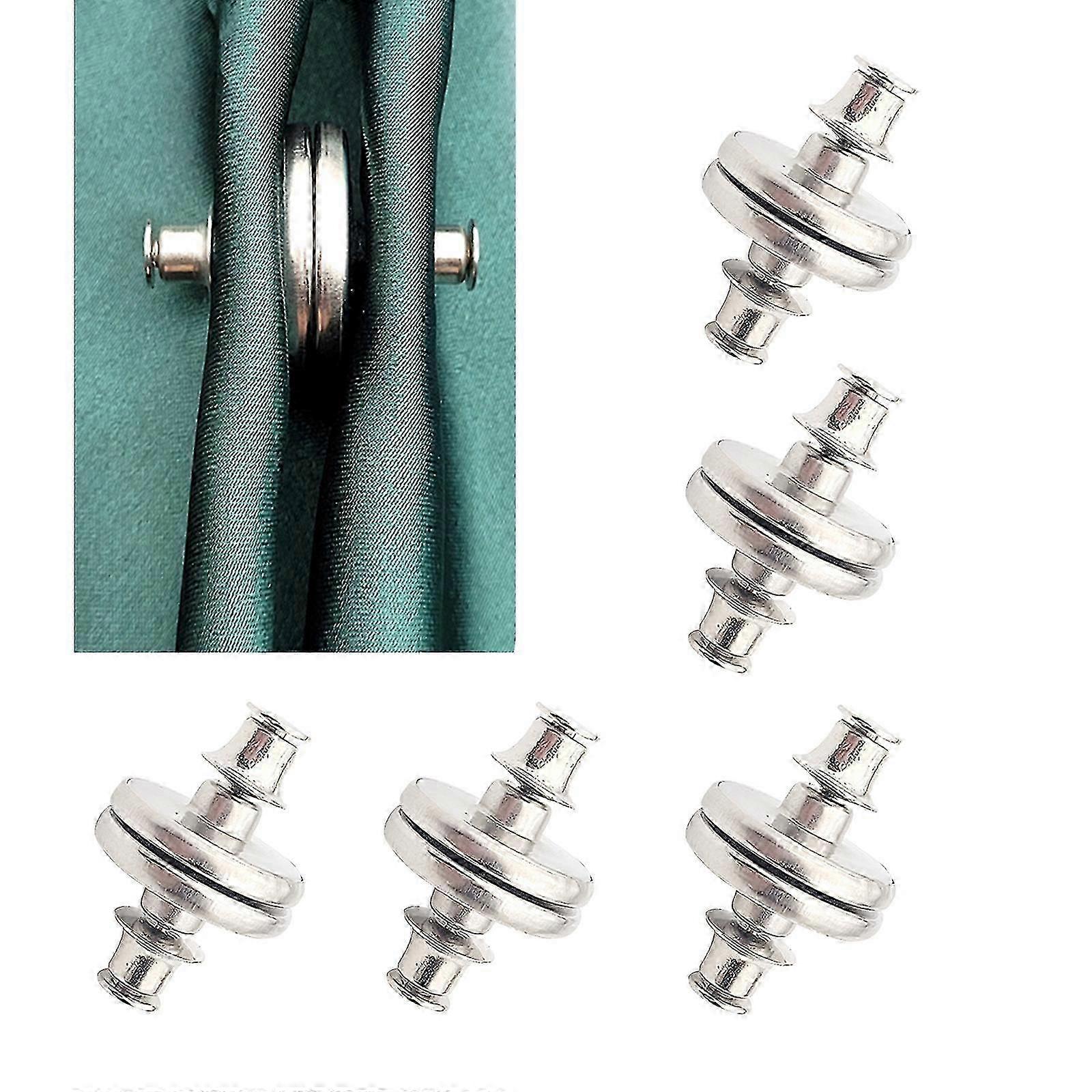 10pcs Curtain Magnets Closure With Tack Curtain Weights Magnets Button Curtain Magnetic Holdback Button Prevent Light from Leaking