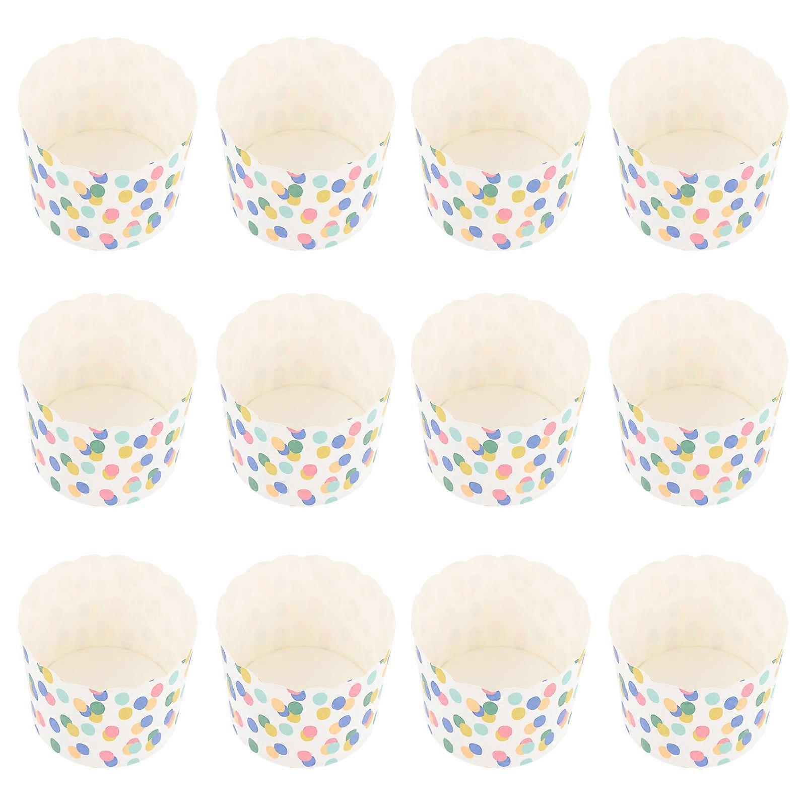 Multi Color Cupcake Liners for Party Use Paper Baking Cups with High Temperature Resistance 48pcs