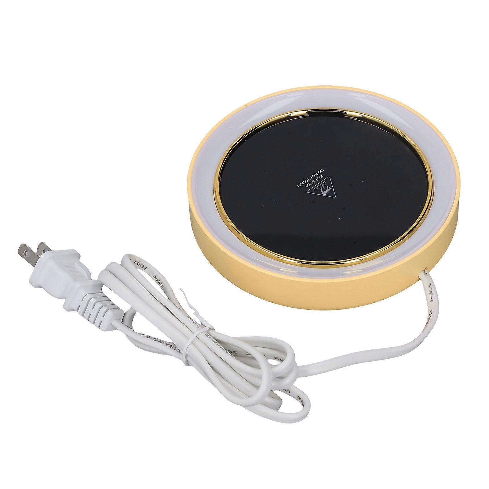 Electric Cup Warmer Constant Temperature 2 Modes LED Light Desk Cup Warmer for Office Cafe Home  AC ‑