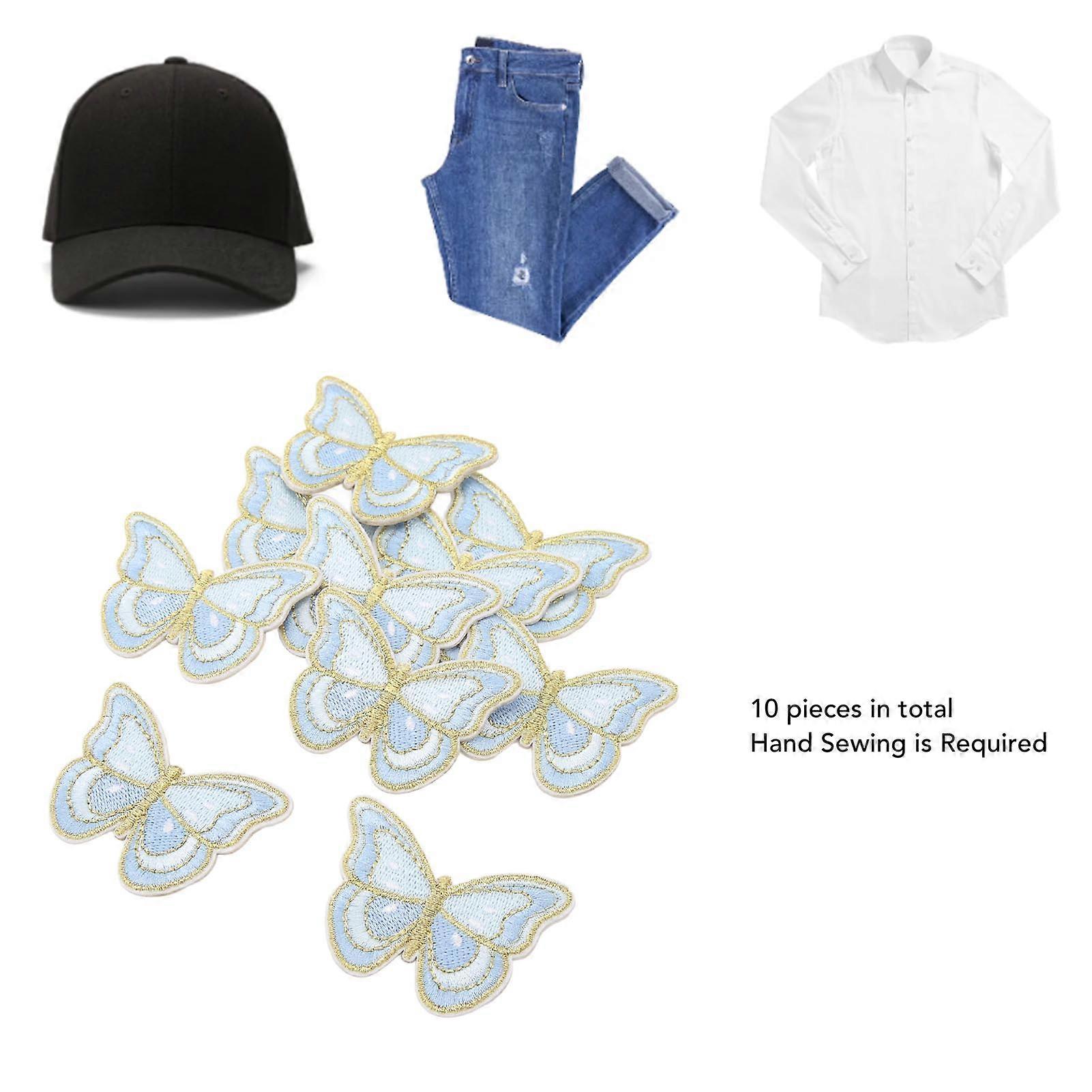 10Pcs Sew On Patches 2.3in Long 1.5in Wide Easy to Use Multi Purpose Embroidery Applique for Craft DIY Projects