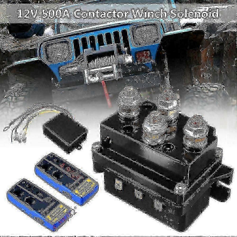 ZENGO Universal 12v 500a Winch Remote Contactor Winch Control Sole Relay Twin Wireless Remote Recover