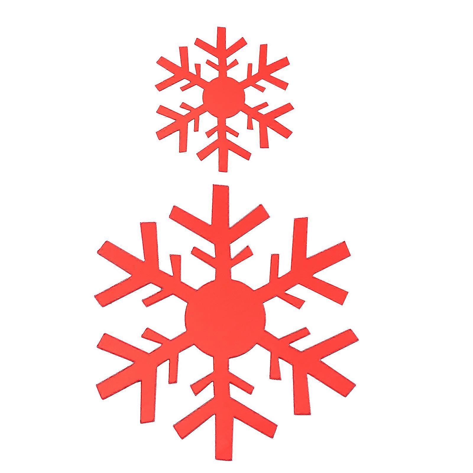 Christmas Snowflake Stickers for Decor Blue PVC Material Easy to Apply and Remove 15pcs