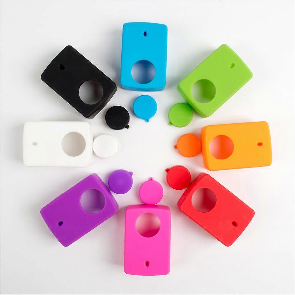 Lens Protector Silicone Shock Absorption Case for 4K Action Camera Rosy 1Set
