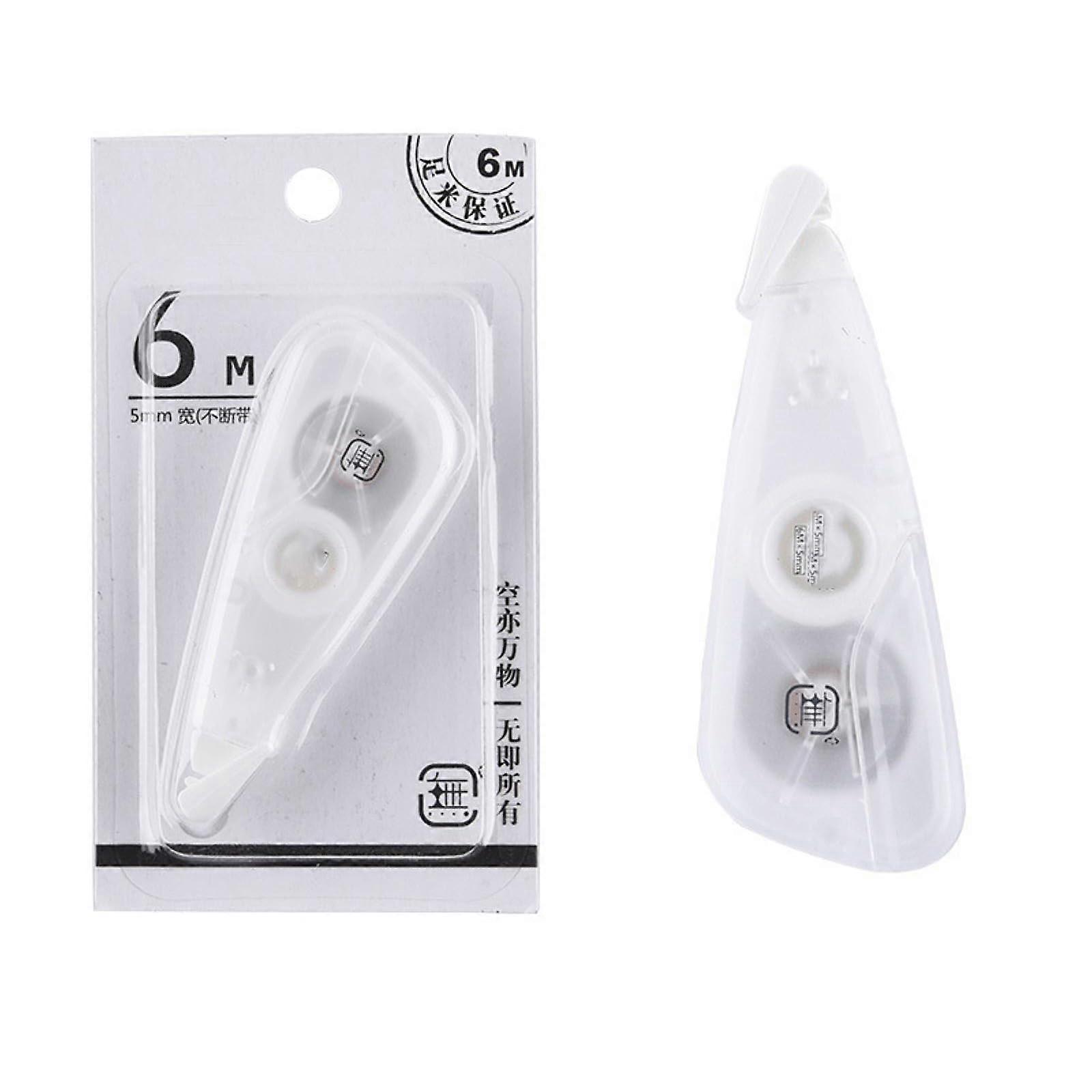 PET Transparent Correction Tape 4-Pack, 20 Meters Each, Easy to Use for Students, 6 Meters Per Roll, Ideal for Error Correction