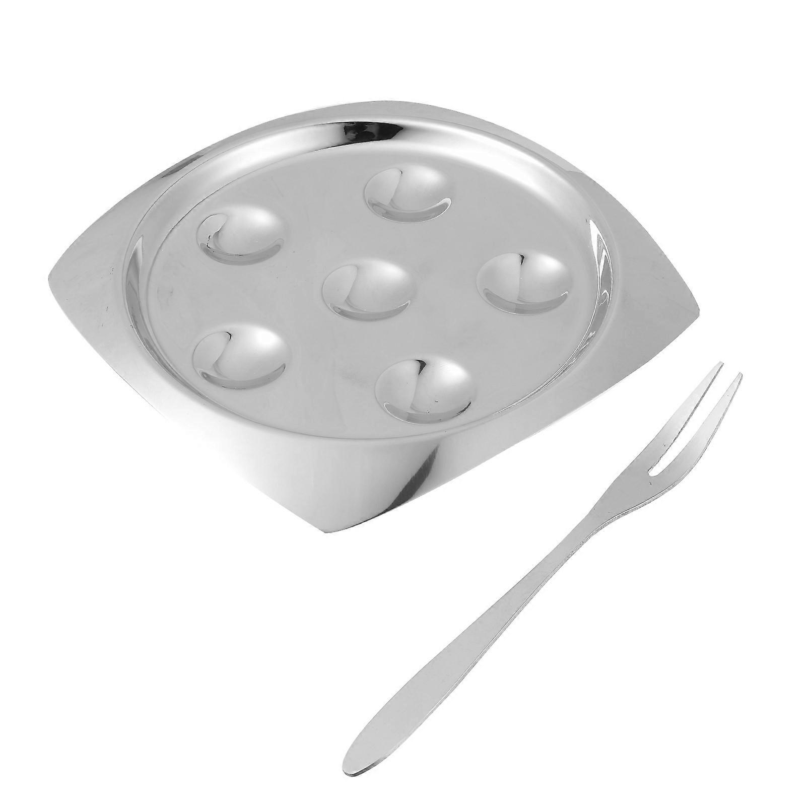 Escargot Plate Set Bakeware Resistant to Rust High Temperature Resistant Seafood Serving 1 Set