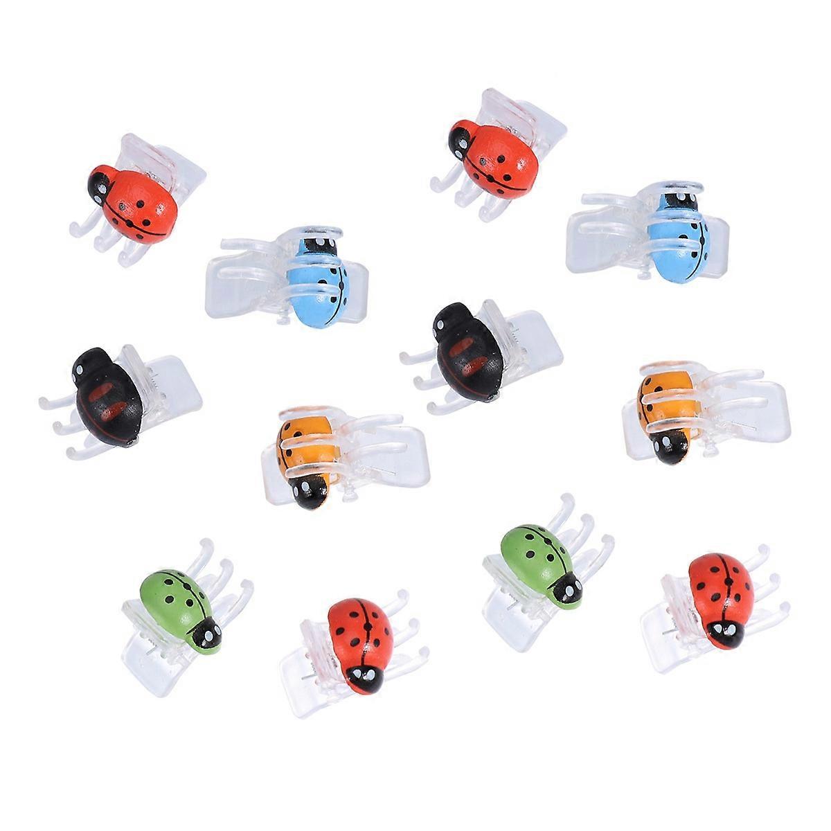 Vine Fixed Clips Plant Support Clips Ladybug Shape Environmental Protection Plastic 30Pcs