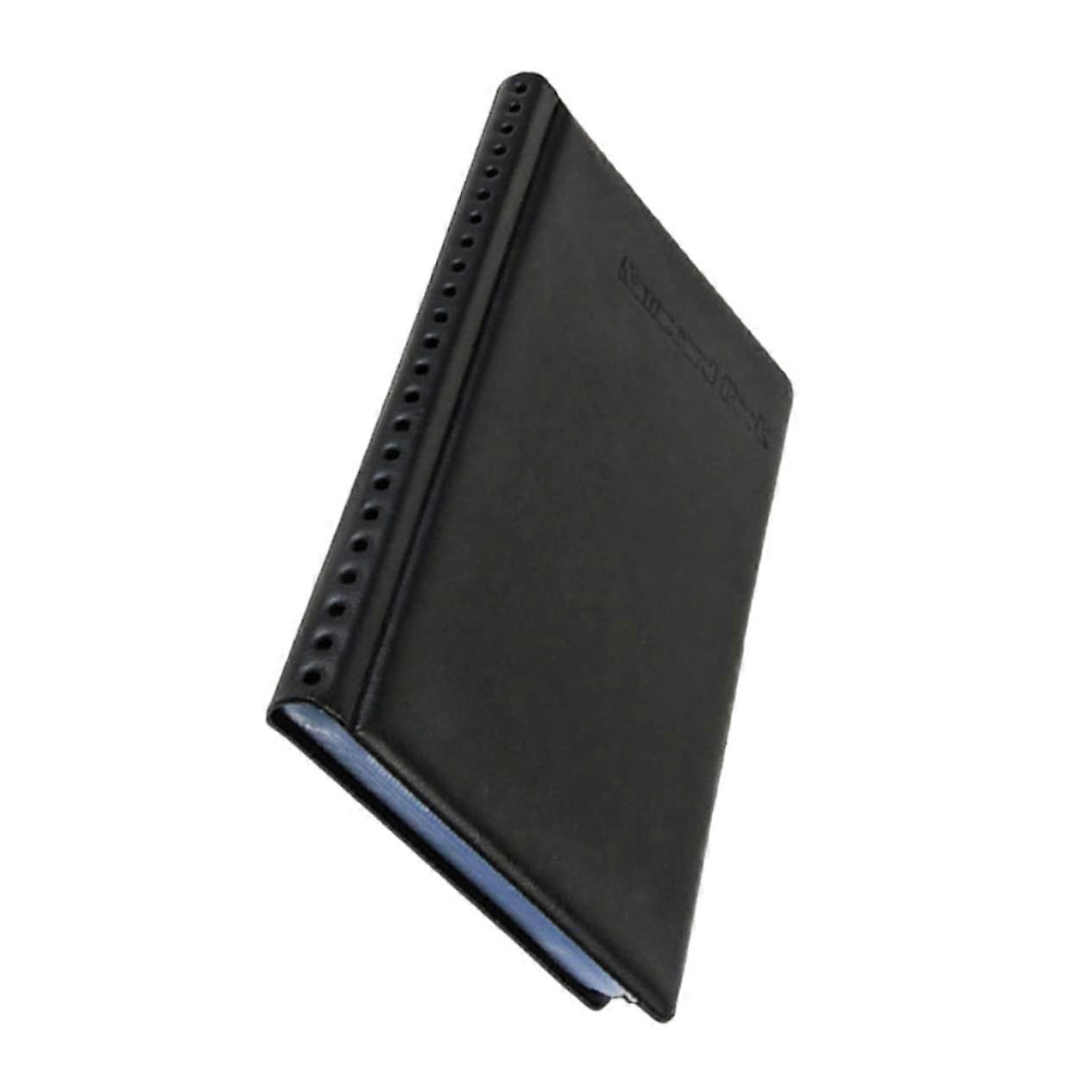 Black Business Card Case for 180 Cards, Flexible Card Holder, Elegant Travel Organizer with RFID Protection, Practical Design for Professionals