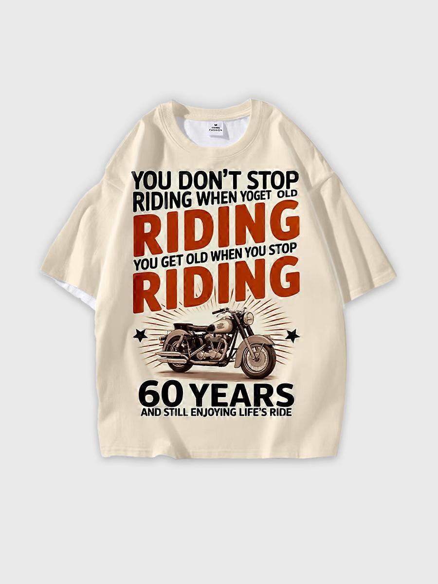 T-shirt round neck Pattern loose short sleeve E523