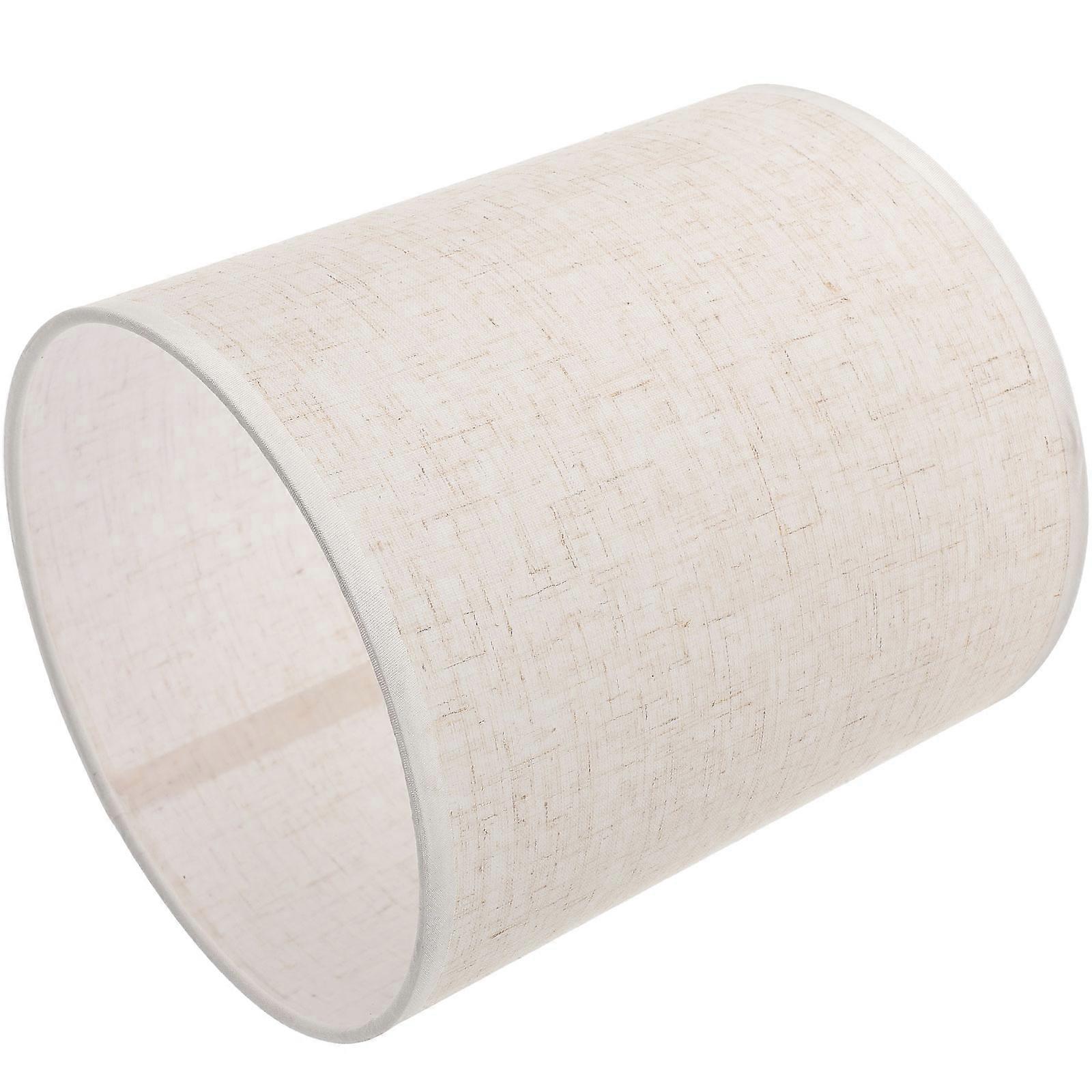 Floor Lamp Shades Pleated Lamp Shade for Desk Lamp Beige Color Round Study 20X18X18CM Durable Linen 1Pack