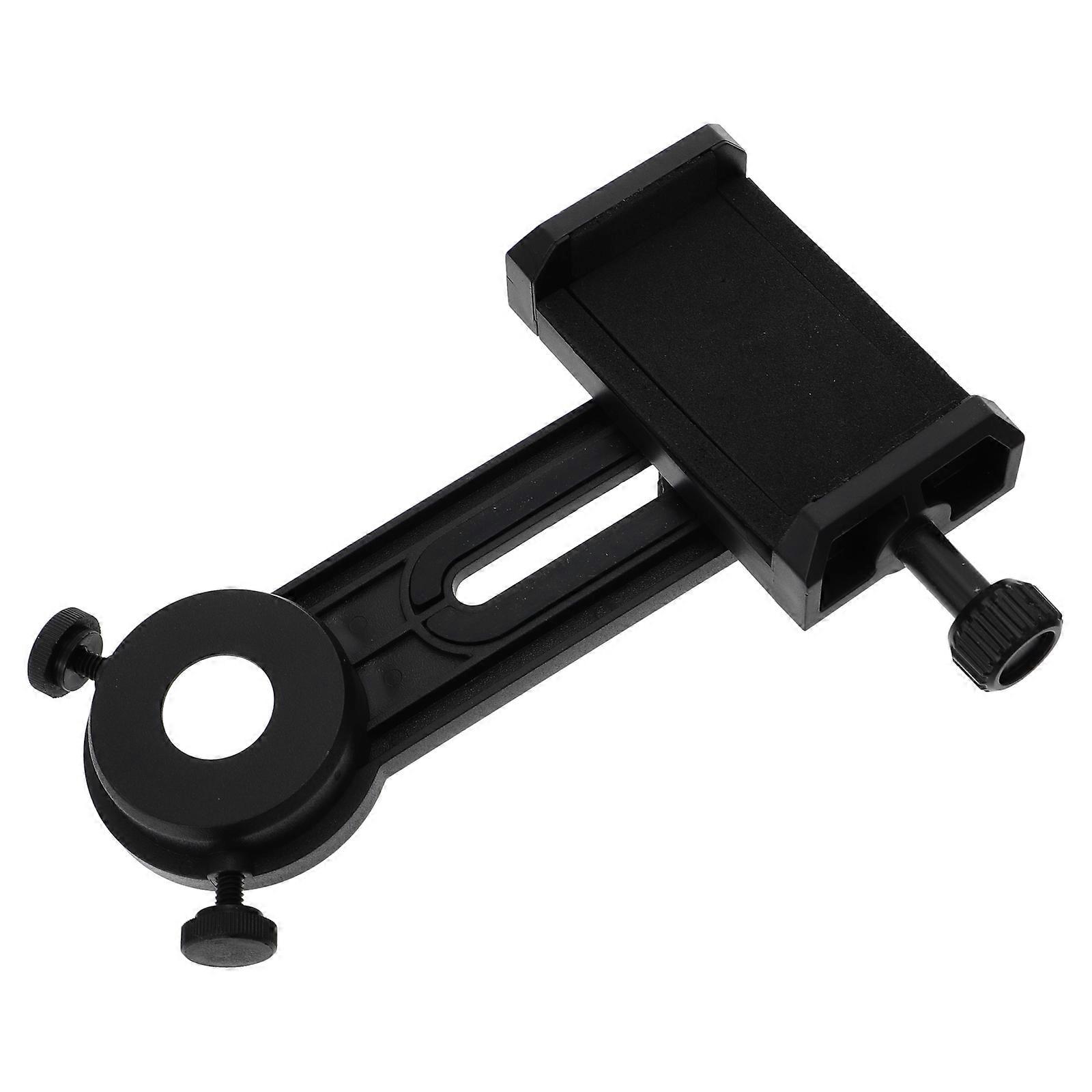 Lens Adapter Microscope Interface Professional Telescope Dovetail Slot Plate For Mobile Phone Photography Support 13X6CM Black ABS Material 1Pack