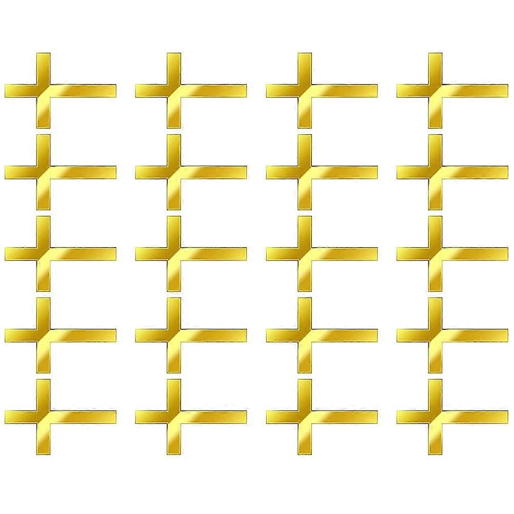 أغطية كب كيك أكريليك كروس ذهبية للديكور 20 قطعة مثالية لحفلات موضوع المناولة المقدسة