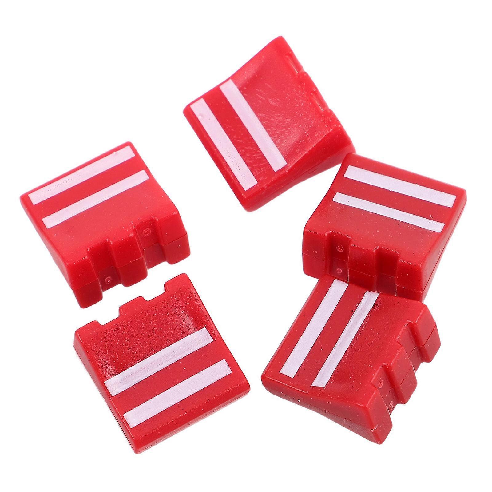 5Pcs Mini Road Barriers Dollhouse Decoration Simulation Red Color Versatile Use