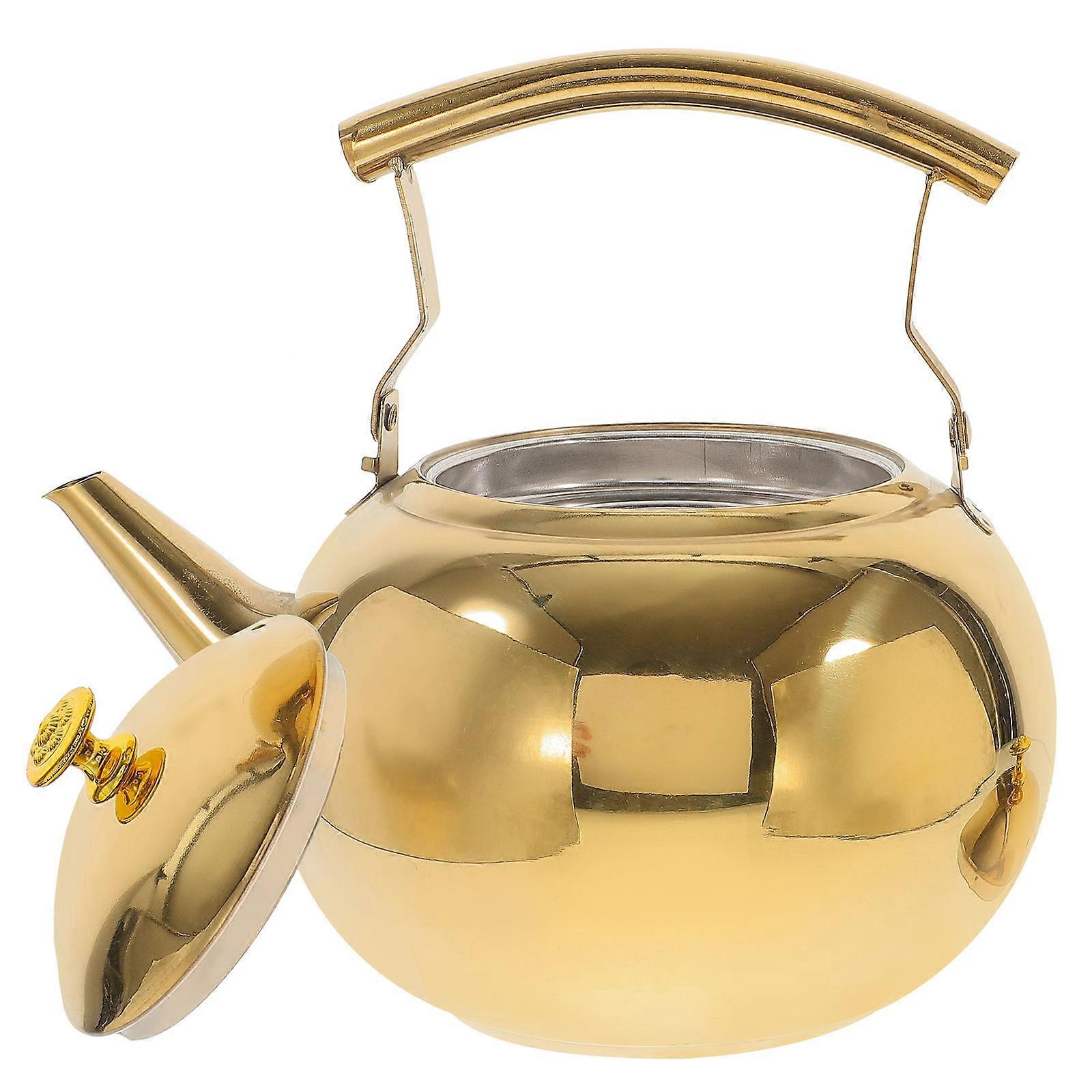 Practical Tea Kettle Stainless Steel 2L Designed For Tea Time Use With Strainer And Heat Resistance 1Pack