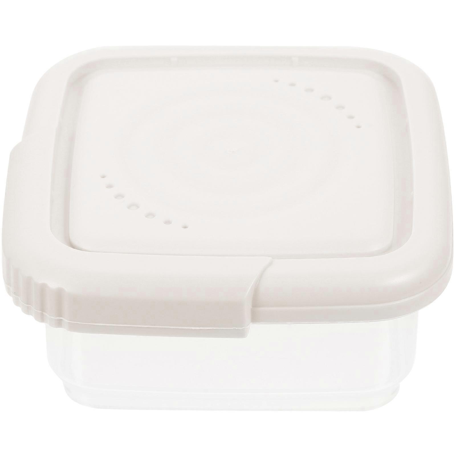 Cheese Box For Fridge Covered Cheese Cases Hotel Use Food Preservation Multi-Function White 1Set