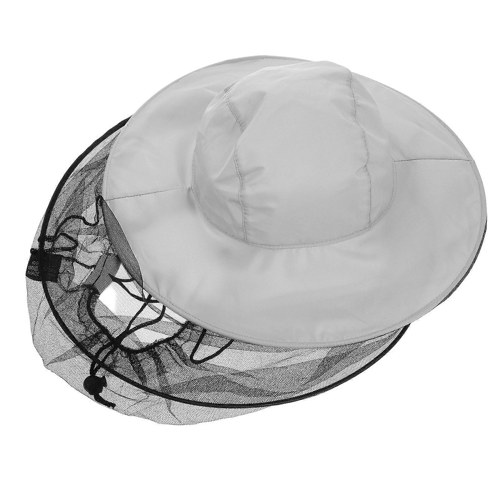 Wide Brim Beekeeping Hat with Veil, Portable Sun Protection for Outdoor Activities, Fishing, and Beekeeping, Breathable Mesh Design, Foldable
